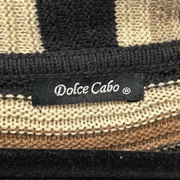 Dolce Cabo Brown Black Southwestern Single Button Cardigan Sweater Womens Large? - Picture 2 of 5